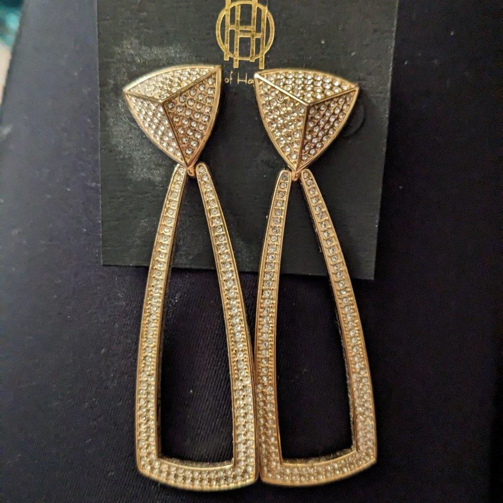 House of Harlow 1960 door knocker earrings